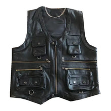 Load image into Gallery viewer, Cowhide Genuine Leather Vest