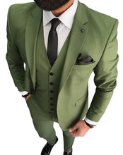 Load image into Gallery viewer, Men's Suits Prom Tuxedo Slim Fit 3 Piece Groom Wedding Suit For Men Custom Blazer Terno Masuclino 3 Pieces (jacket+vest+pant)