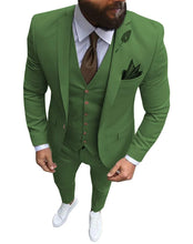 Load image into Gallery viewer, Men's Suits Prom Tuxedo Slim Fit 3 Piece Groom Wedding Suit For Men Custom Blazer Terno Masuclino 3 Pieces (jacket+vest+pant)