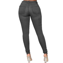 Lade das Bild in den Galerie-Viewer, Women Denim Zipper Pockets Elastic Pencil Casual Jeans