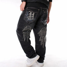 Lade das Bild in den Galerie-Viewer, Nanaco Man Loose Baggy Jeans Hiphop Skateboard Denim Pants Street Dance Hip Hop Rap Male Black Trouses Chinese Size 30-46