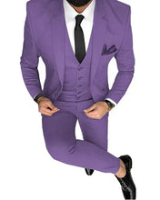 Load image into Gallery viewer, Men's Suits Prom Tuxedo Slim Fit 3 Piece Groom Wedding Suit For Men Custom Blazer Terno Masuclino 3 Pieces (jacket+vest+pant)