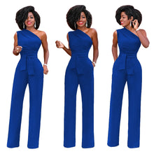 Load image into Gallery viewer, Women Off Shoulder Casual Jumpsuits Wide Leg Pants
