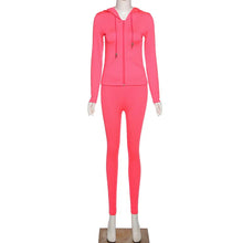 Lade das Bild in den Galerie-Viewer, Liu Ming Printed Women Hoodies Set Crop Top and Leggings Pants 2 Piece Set