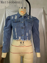 Load image into Gallery viewer, Autumn Women Sexy Ripped Denim Jackets