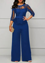 Load image into Gallery viewer, Elegant Sexy Jumpsuits Women Long Sleeve Lace Patchwork Jumpsuit