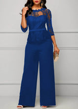 Load image into Gallery viewer, Elegant Sexy Jumpsuits Women Long Sleeve Lace Patchwork Jumpsuit