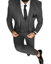 Load image into Gallery viewer, Men's Suits Prom Tuxedo Slim Fit 3 Piece Groom Wedding Suit For Men Custom Blazer Terno Masuclino 3 Pieces (jacket+vest+pant)