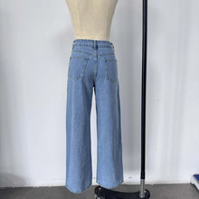 Lade das Bild in den Galerie-Viewer, Vintage Wide Leg Women Denim Solid Jeans