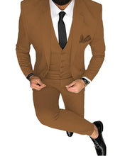 Load image into Gallery viewer, Men's Suits Prom Tuxedo Slim Fit 3 Piece Groom Wedding Suit For Men Custom Blazer Terno Masuclino 3 Pieces (jacket+vest+pant)