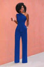Load image into Gallery viewer, Women Off Shoulder Casual Jumpsuits Wide Leg Pants