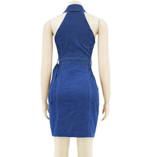 Lade das Bild in den Galerie-Viewer, Sexy Sleeveless Deep V Mini Dress