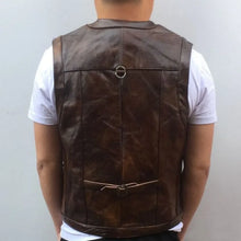 Load image into Gallery viewer, Cowhide Genuine Leather Vest