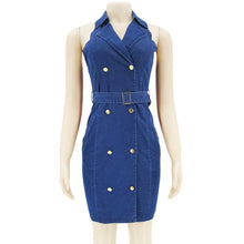 Lade das Bild in den Galerie-Viewer, Sexy Sleeveless Deep V Mini Dress