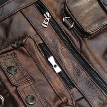 Load image into Gallery viewer, Cowhide Genuine Leather Vest