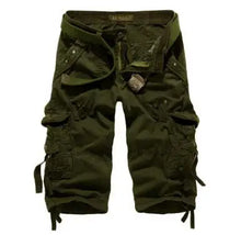 Load image into Gallery viewer, Men Joggers Cargo Cotton Knee Length Shorts