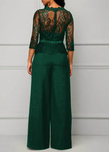 Load image into Gallery viewer, Elegant Sexy Jumpsuits Women Long Sleeve Lace Patchwork Jumpsuit