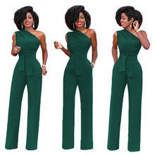 Load image into Gallery viewer, Women Off Shoulder Casual Jumpsuits Wide Leg Pants