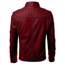 Load image into Gallery viewer, Men Faux Leather Jacket Motorcycle 5Xl Men Jackets Black Jaqueta De Couro Masculina Outwear Male Slim Fit Pu Leather Coats Man