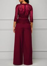 Load image into Gallery viewer, Elegant Sexy Jumpsuits Women Long Sleeve Lace Patchwork Jumpsuit