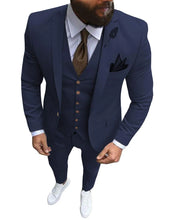 Load image into Gallery viewer, Men's Suits Prom Tuxedo Slim Fit 3 Piece Groom Wedding Suit For Men Custom Blazer Terno Masuclino 3 Pieces (jacket+vest+pant)
