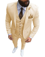 Load image into Gallery viewer, Men's Suits Prom Tuxedo Slim Fit 3 Piece Groom Wedding Suit For Men Custom Blazer Terno Masuclino 3 Pieces (jacket+vest+pant)
