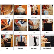 Load image into Gallery viewer, Men's Rhinestone Beaded Appliques Groom Single Breasted Slim Fit Suit Outfit