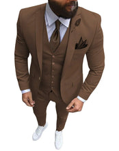 Load image into Gallery viewer, Men's Suits Prom Tuxedo Slim Fit 3 Piece Groom Wedding Suit For Men Custom Blazer Terno Masuclino 3 Pieces (jacket+vest+pant)