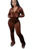 Lade das Bild in den Galerie-Viewer, Two Piece Corduroy Hoodie Matching Pants Sport Set