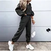 Cargar imagen en el visor de la galería, Conjunto de dos piezas de pantalón y manga larga con capucha para mujer
