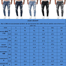 Charger l'image dans la galerie, Mens Ripped Skinny Jeans Blue Slim Fit Hole Pencil Pants Biker Casual Trousers Streetwear 2020 High Quality Denim Man Clothing