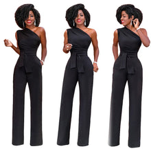 Load image into Gallery viewer, Women Off Shoulder Casual Jumpsuits Wide Leg Pants