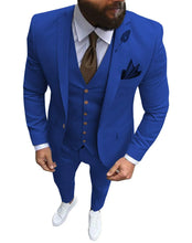 Load image into Gallery viewer, Men's Suits Prom Tuxedo Slim Fit 3 Piece Groom Wedding Suit For Men Custom Blazer Terno Masuclino 3 Pieces (jacket+vest+pant)