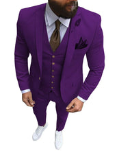 Load image into Gallery viewer, Men's Suits Prom Tuxedo Slim Fit 3 Piece Groom Wedding Suit For Men Custom Blazer Terno Masuclino 3 Pieces (jacket+vest+pant)