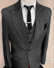 Load image into Gallery viewer, Men's Stripe Blazer Tuxedos Suit