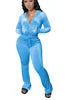 Lade das Bild in den Galerie-Viewer, Two Piece Corduroy Hoodie Matching Pants Sport Set