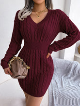 Load image into Gallery viewer, Ins Style Real Shot Autumn and Winter European and American Fashion Waist Twist Hip Dress Sweater Skirt Amazon Cross-Border Women's Clothing