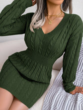 Load image into Gallery viewer, Ins Style Real Shot Autumn and Winter European and American Fashion Waist Twist Hip Dress Sweater Skirt Amazon Cross-Border Women's Clothing