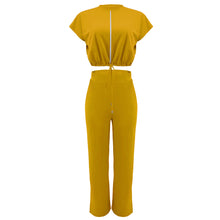 Load image into Gallery viewer, 10163 cross-border European and American Amazon summer drawstring short top high waist split women's trousers fashion two-piece suit