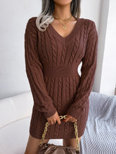 Load image into Gallery viewer, Ins Style Real Shot Autumn and Winter European and American Fashion Waist Twist Hip Dress Sweater Skirt Amazon Cross-Border Women's Clothing