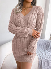 Load image into Gallery viewer, Ins Style Real Shot Autumn and Winter European and American Fashion Waist Twist Hip Dress Sweater Skirt Amazon Cross-Border Women's Clothing