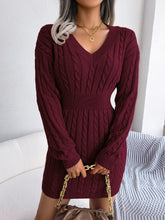 Load image into Gallery viewer, Ins Style Real Shot Autumn and Winter European and American Fashion Waist Twist Hip Dress Sweater Skirt Amazon Cross-Border Women's Clothing