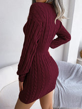 Load image into Gallery viewer, Ins Style Real Shot Autumn and Winter European and American Fashion Waist Twist Hip Dress Sweater Skirt Amazon Cross-Border Women's Clothing