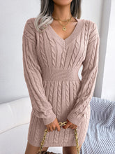 Load image into Gallery viewer, Ins Style Real Shot Autumn and Winter European and American Fashion Waist Twist Hip Dress Sweater Skirt Amazon Cross-Border Women's Clothing