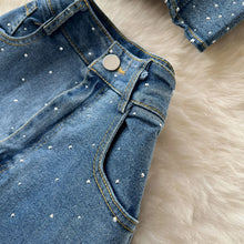Lade das Bild in den Galerie-Viewer, Denim Pant Set Sexy Short Sleeve