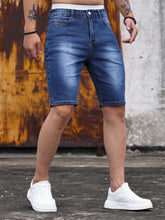 Load image into Gallery viewer, Men's Shorts Strecth Washed Vintage Distressed Pockets Button Basics Shorts