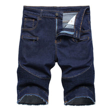 Load image into Gallery viewer, 2026 Summer Men's Red Rose Embroidered Jeans Shorts, Fashion Casual Shorts Black Blue White Men Torn and Frayed Denim Shorts