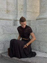 Lade das Bild in den Galerie-Viewer, Mozision Hollow Out Short Sleeve Sexy Maxi Dress