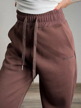Load image into Gallery viewer, Women Tracksuits Winter Fleece Sweatsuit Brown Warm Crop Zipper Hoodies And Sweatpants Set For Women 2 Piece Velvet Pants Sets