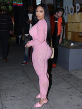 Lade das Bild in den Galerie-Viewer, Weird Puss See Through Long Sleeve Hollow Out Jumpsuit